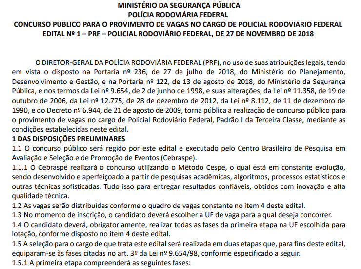 Prf Abre Concurso Com 500 Vagas E Salario De R 9 473 57 Veja Edital Concursos E Empregos Rondoniagora Com As Noticias De Rondonia E Regiao