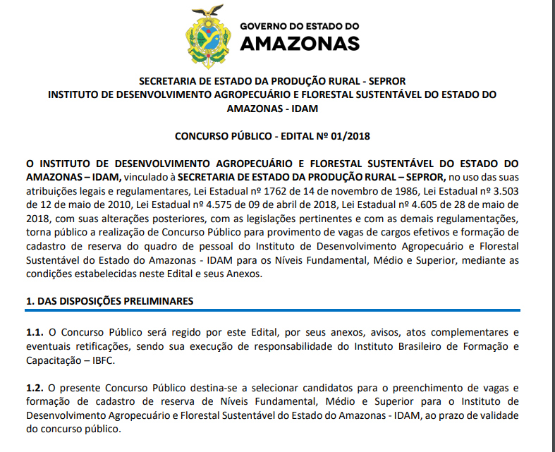 Instituto Agropecuário do Amazonas oferece 227 vagas com salários de até R$ R$ 6.570,95