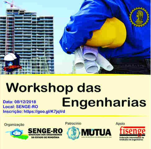 Workshop das Engenharias é neste sábado, em Porto Velho