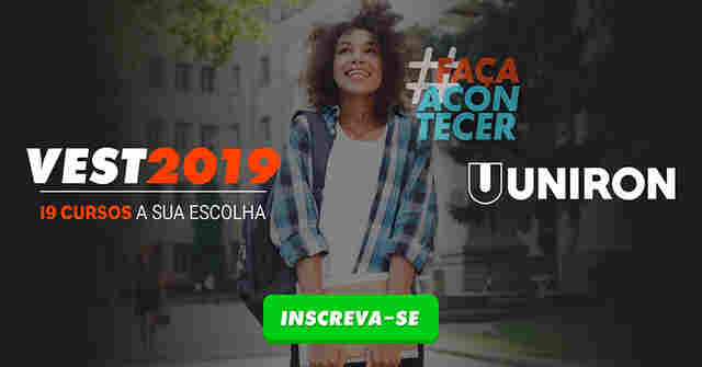 Faça acontecer: Uniron prorroga campanha com desconto de até 50% na mensalidade