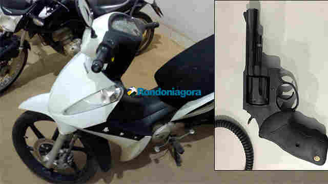 Adolescente é preso armado após roubar moto