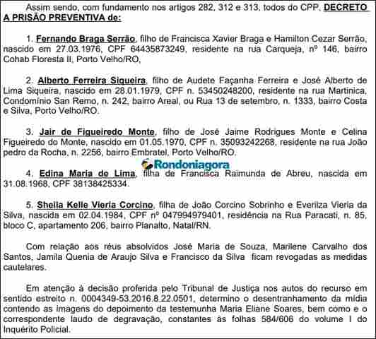 Juiz determinou prisão de Jair Monte, Fernando da Gata e outros três condenados