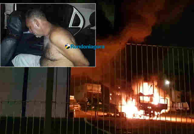 Vídeo: Funcionário é demitido e incendeia caminhão e empresa em Porto Velho