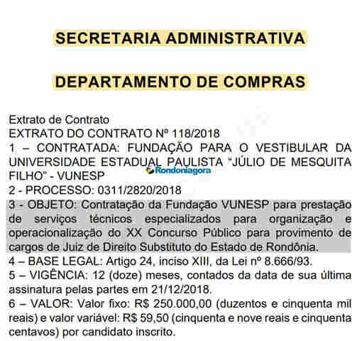 Tribunal de Justiça contrata Fundação Vunesp para realizar concurso público para juiz substituto