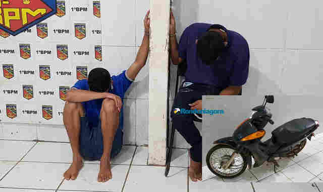 Dupla é presa com moto roubada na Zona Leste