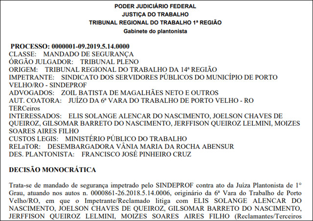 Justiça do Trabalho mantém eleição do Sindeprof para o dia 18 de janeiro