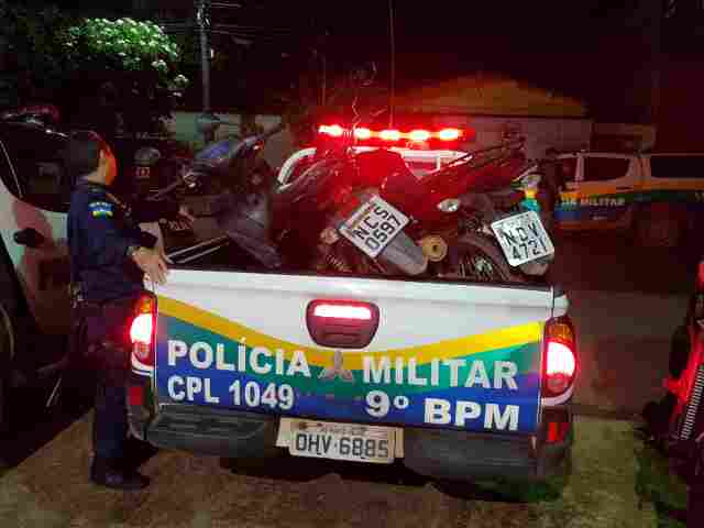 Polícia intercepta comboio de motos roubadas na BR-364 e uma mulher é presa