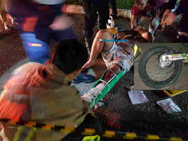 Vídeo: Motociclista fica com a perna presa na roda de moto e quase perde o pé em grave acidente