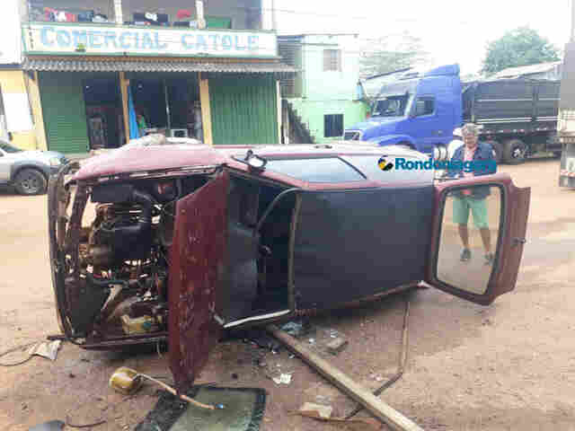Motorista capota e abandona carro em Porto Velho