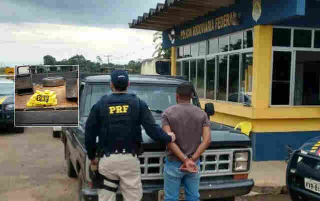 Homem é preso e diz que receberia R$ 5 mil transportar 17 Kg de cocaína do Acre até Rondônia