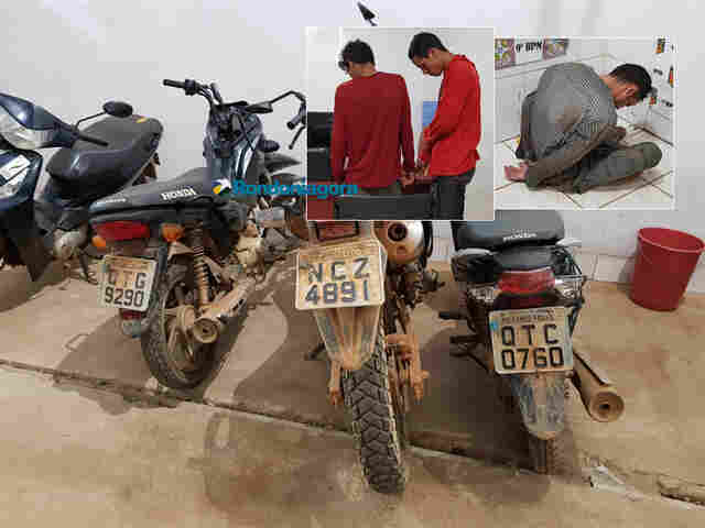 Trio é preso na BR-364 ao tentar levar motos roubadas para Bolívia