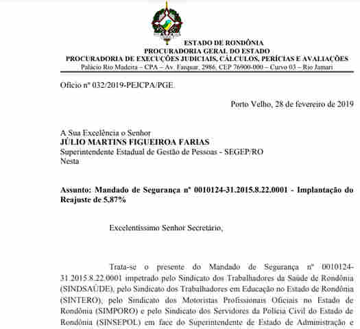 Justiça manda Estado corrigir vantagem pessoal em 5,87% desde 2014; veja lista