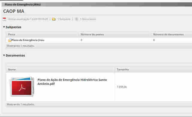 MP disponibiliza planos de emergência de hidrelétricas do Madeira cobrados pelo MAB