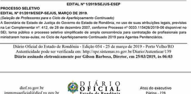 Sejus abre processo seletivo para contratar professores de nível técnico e superior