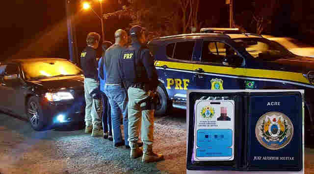 Em Jaru, falso juiz é preso pela PRF com arma e droga