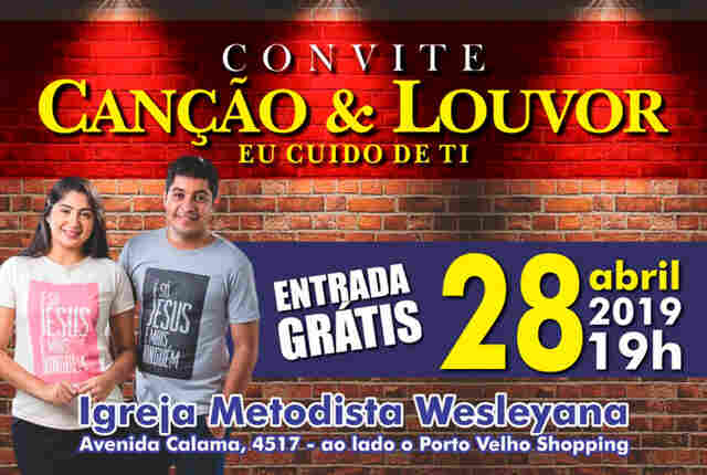Dupla “Canção e Louvor” neste domingo na Igreja Wesleyana