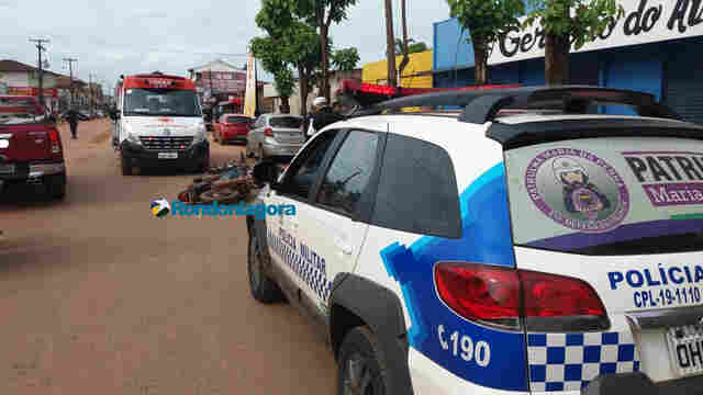 Idosa e filho ficam feridos em acidente entre motos na Zona Leste da Capital