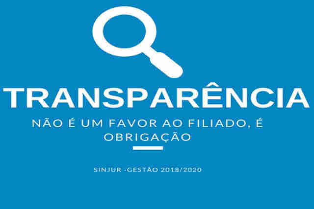Sinjur divulga informações no portal da transparência