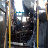 &Ocirc;nibus que pegou fogo na BR-364 levava 22 passageiros