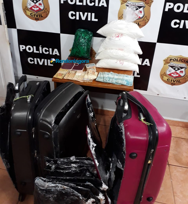 Bolivianos que viajariam para a Espanha s&atilde;o presos com 12 quilos de coca&iacute;na ap&oacute;s a&ccedil;&atilde;o da Pol&iacute;cia Civil
