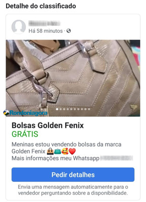 Prostituta recebe bolsas em pagamento por programa e é presa com a irmã ao tentar vendê-las nas redes sociais