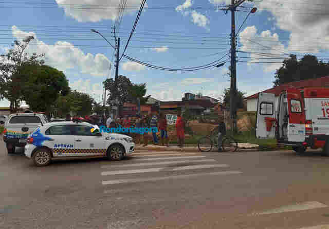 Motociclista fica ferido em acidente com carro na Zona Leste