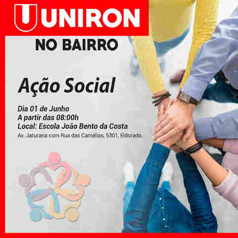 Uniron promove ação social na Escola João Bento da Costa nesse sábado