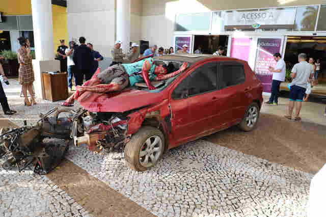 Campanha Maio Amarelo é encerrada com simulação de acidente em Porto Velho
