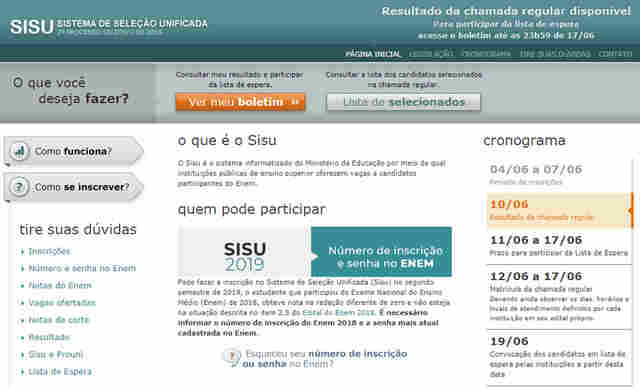 Resultado do Sisu é divulgado; matrículas começam na quarta-feira