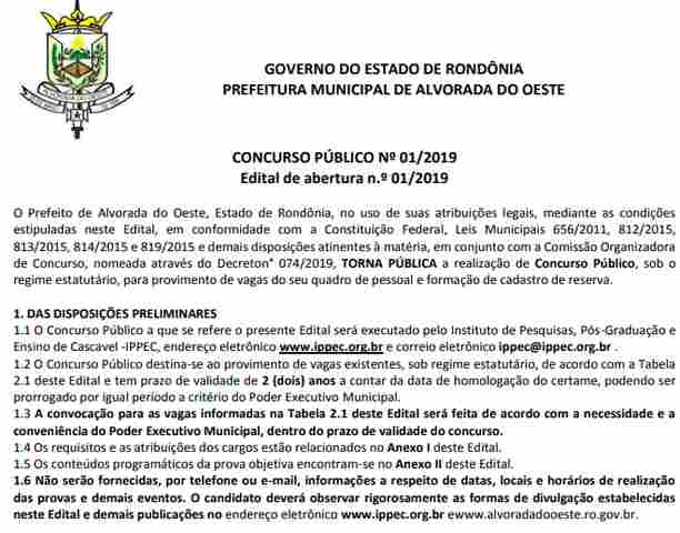 Abertas inscrições para concurso em Alvorada com salários de até R$ 7.113
