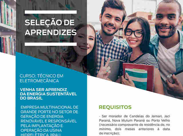 Energia Sustentável do Brasil abre seleção para jovens aprendizes