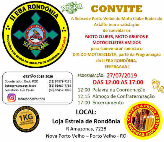 Bodes do Asfalto convidam motoclubes para comemorar Dia do Motociclista