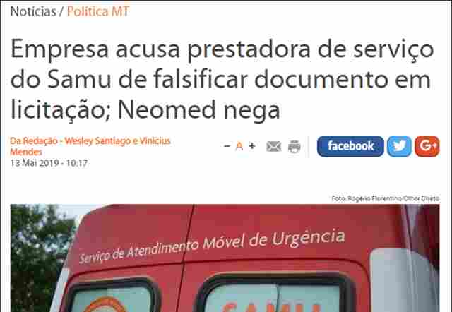Empresa que venceu licitação em Rondônia foi denunciada por falsificar documento no Mato Grosso