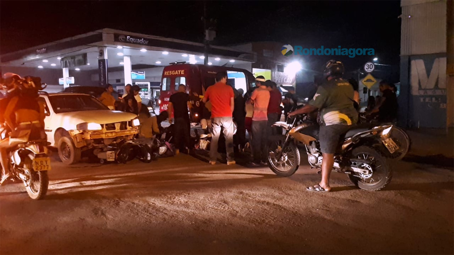 Mãe e filha ficam feridas após carro invadir preferencial em Porto Velho