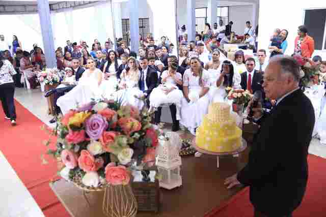 Cerimônia celebra a união de 32 detentos no Presídio 603 em Porto Velho