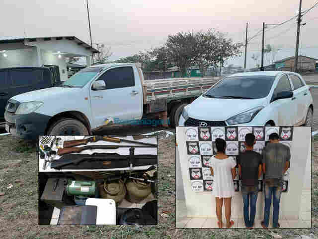 Polícias Civil e Militar prendem integrantes de quadrilha que roubava caminhonetes na região de União Bandeirantes