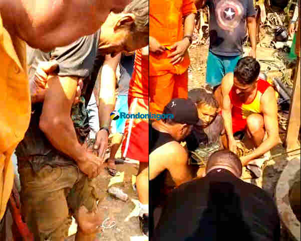 Vídeo: Bombeiros resgatam homem que ficou soterrado em poço na Capital