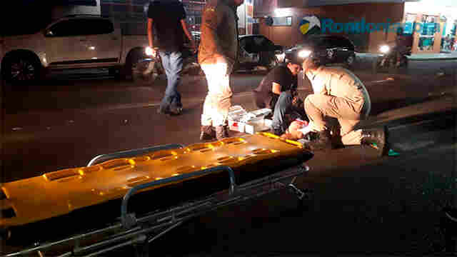 Colisão deixa motoboy ferido em Porto Velho