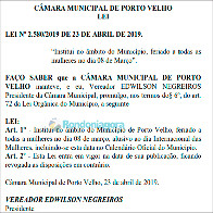 Entidades vão à Justiça contra feriado do Dia da Mulher em Porto Velho