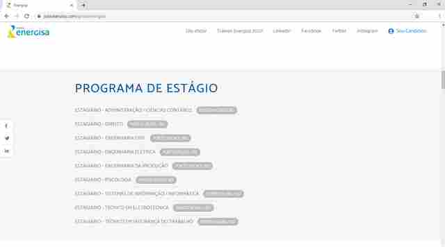 Última semana para se inscrever nas vagas de estágio da Ceron/Energisa