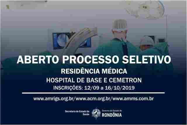 HB, Cemetron e Hospital Regional de Cacoal abrem processo seletivo para programa de residência médica