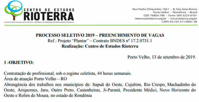 CES Rioterra abre editais de processos seletivos para diversas áreas