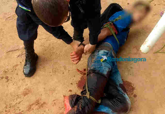 Vítimas reagem, amarram e esfaqueiam adolescente ladrão em Porto Velho