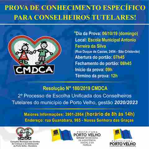 Prova de conhecimento específico para candidatos a conselheiros será no domingo