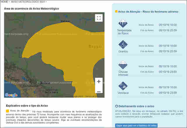 Institutos preveem chuvas intensas com vendavais e granizo no final de semana em Rondônia