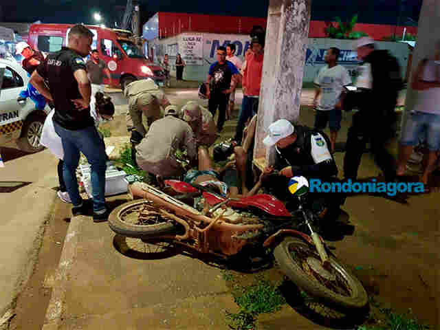 Grave acidente entre motos deixa três pessoas lesionadas na região sul