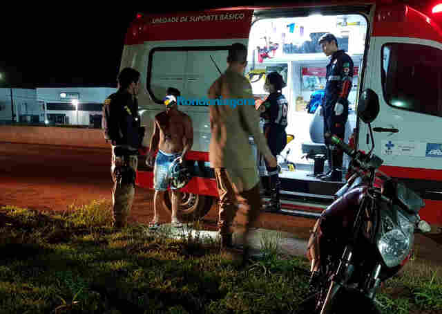 Jovem embriagado cai na BR-364 ao passar por quebra-molas