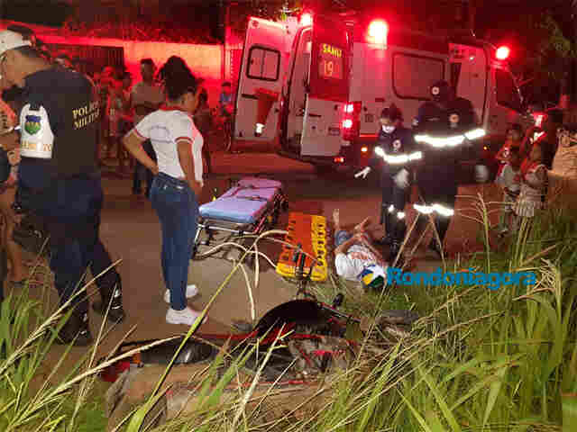 Motociclista é atropelado por ônibus e fica em estado grave