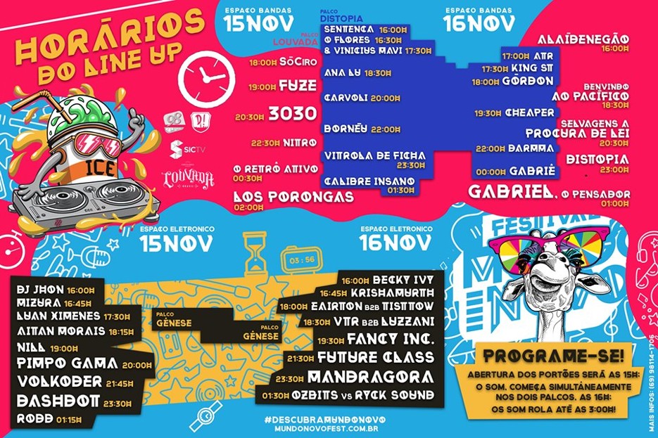 Festival em Porto Velho com Gabriel o Pensador, Mandragora, 3030, Selvagens à Procura de Lei e mais 30 atrações