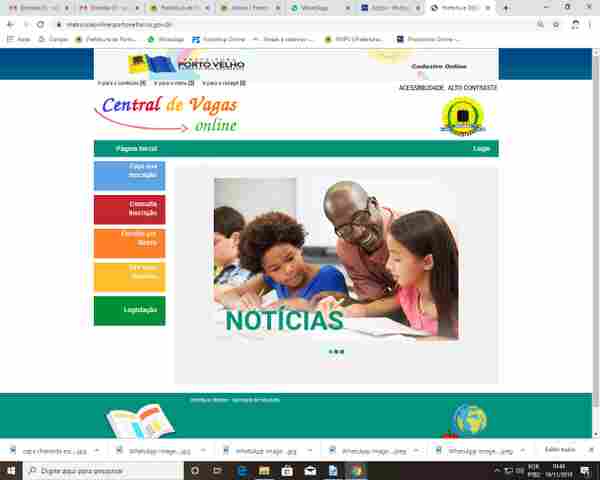Nova fase de matrículas online tem início em Porto Velho
